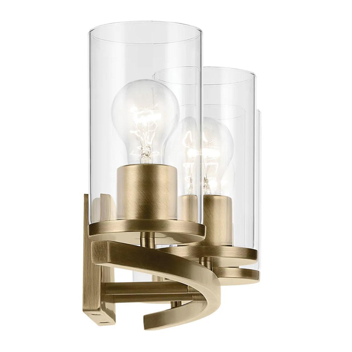 Crosby 31 In 4-Lights Bathroom Vanity Light, Gold Finish - Bees Lighting