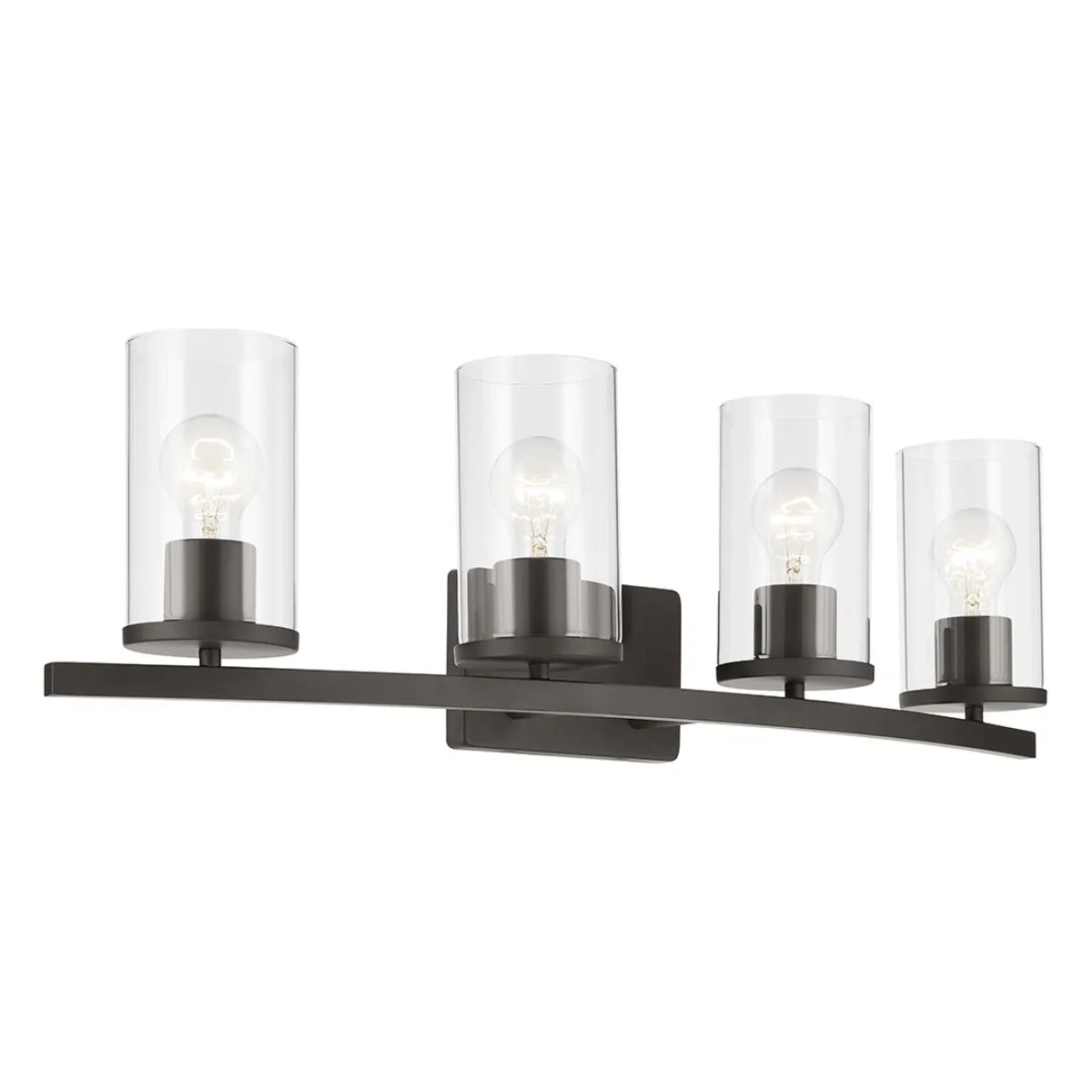 Crosby 31 In 4-Lights Bathroom Vanity Light, Bronze Finish - Bees Lighting