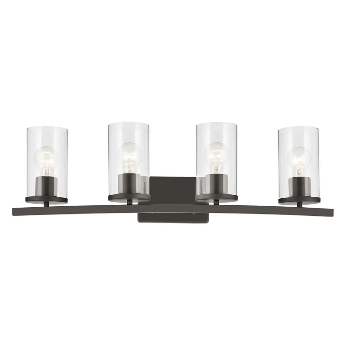 Crosby 31 In 4-Lights Bathroom Vanity Light, Bronze Finish - Bees Lighting