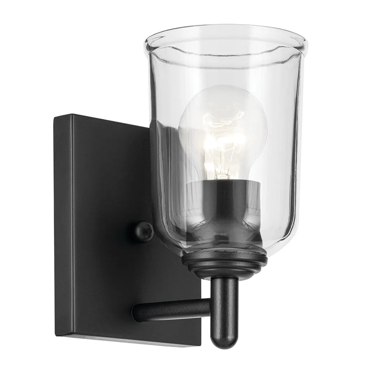 Shailene 8" 1-Light Wall Sconce, Black Finish - Bees Lighting