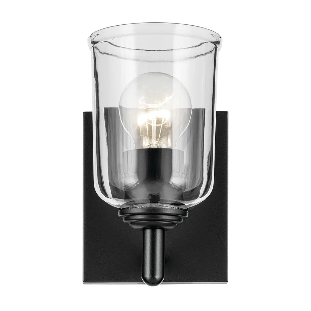 Shailene 8" 1-Light Wall Sconce, Black Finish - Bees Lighting