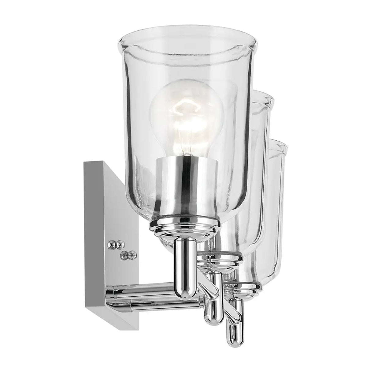 Shailene 21" 3-Light Bathroom Vanity Light with Clear Glass, Chrome Finish