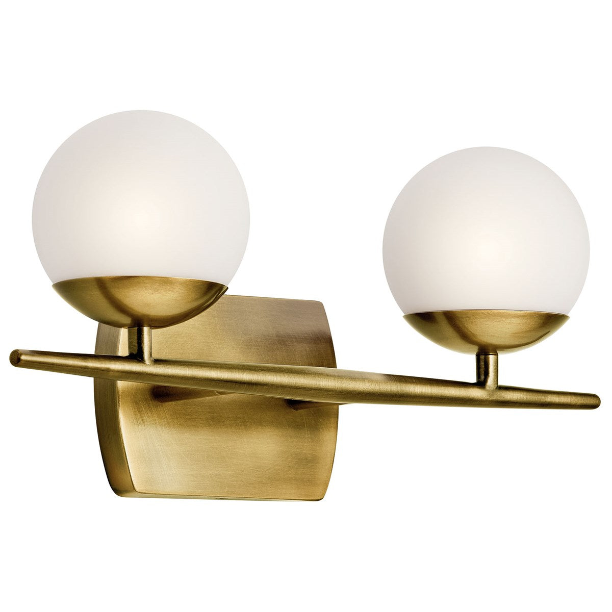 Jasper 17 in 2 Lights Vanity Light Brass finish