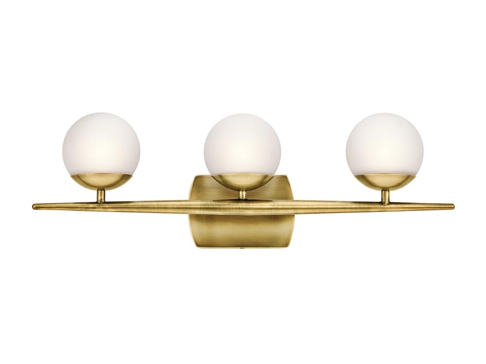 Jasper 25 in. 3 Lights Vanity Light Brass Finish