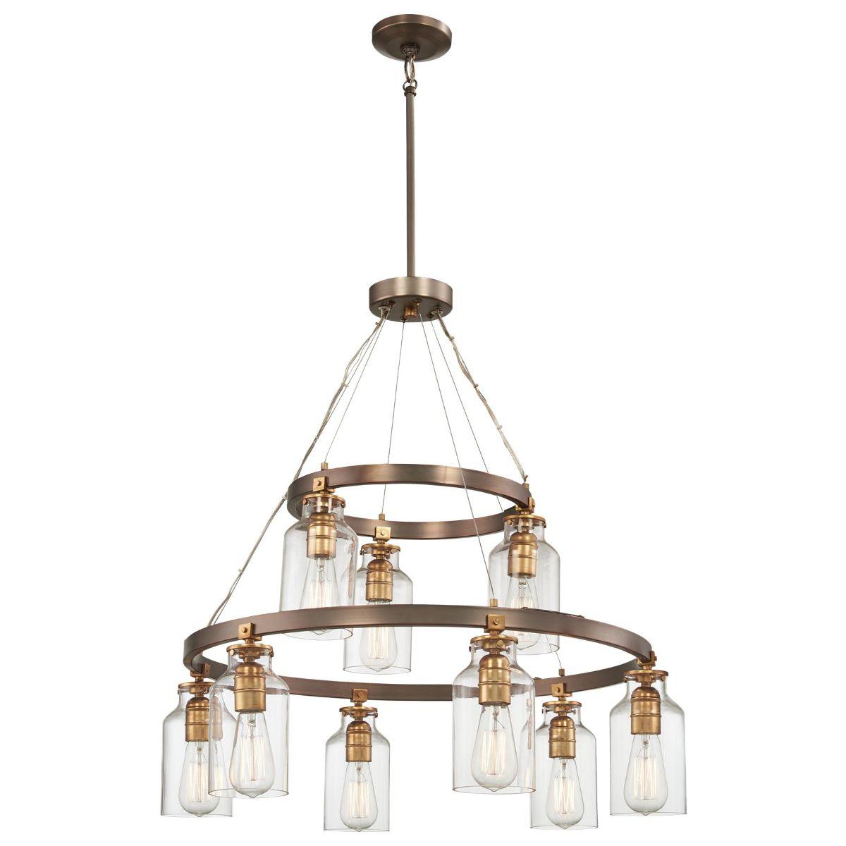 Morrow 29 in. 9 Lights Chandelier Bronze finish - Bees Lighting