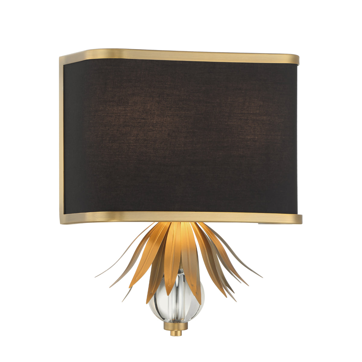 Caprio 13" 2 Lights Wall Sconce Brass Finish