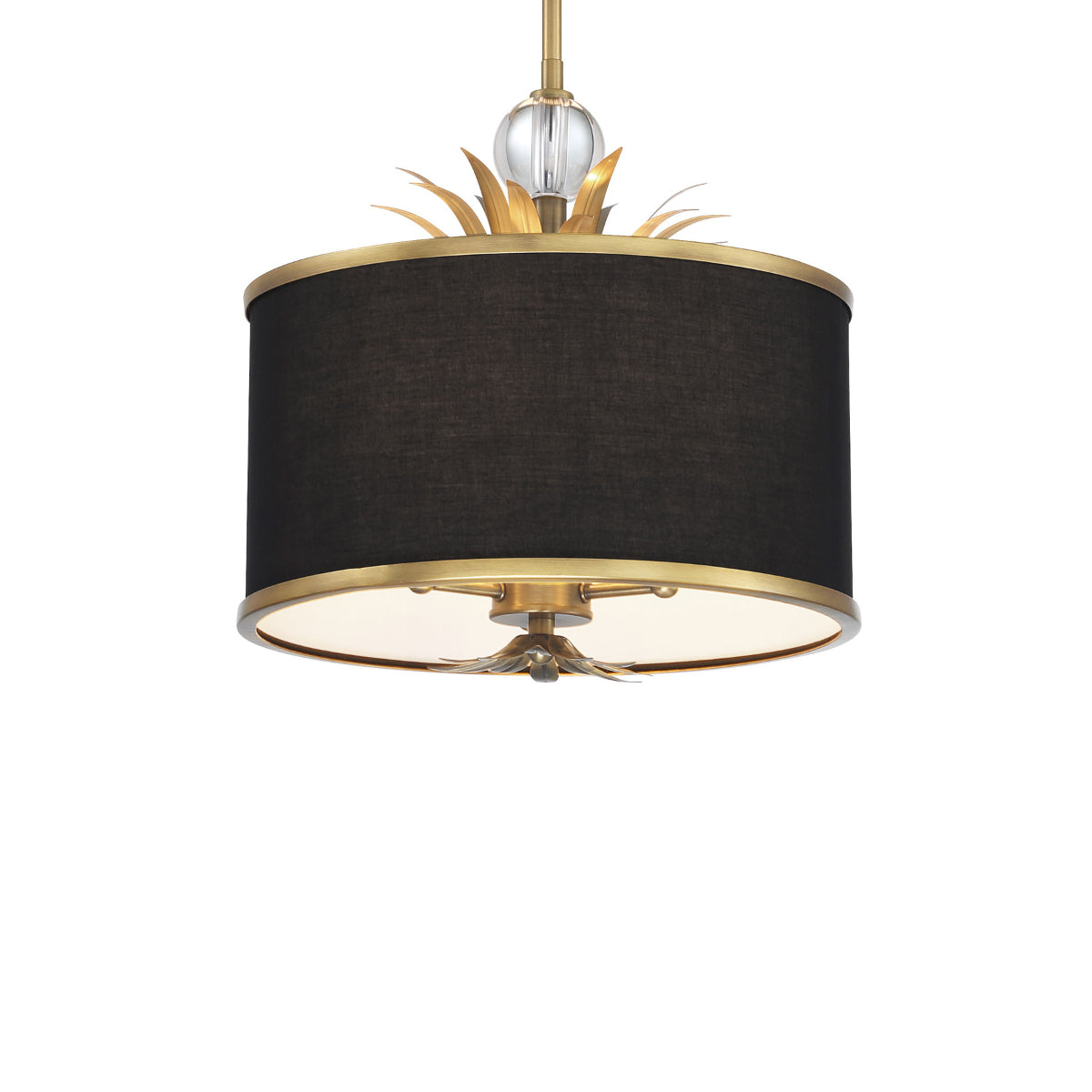 Caprio 15" 3 Lights Pendant Light Brass Finish