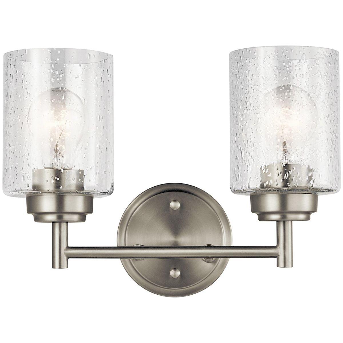 Winslow 13 in 2 Lights Vanity Light Nickel finish - Bees Lighting