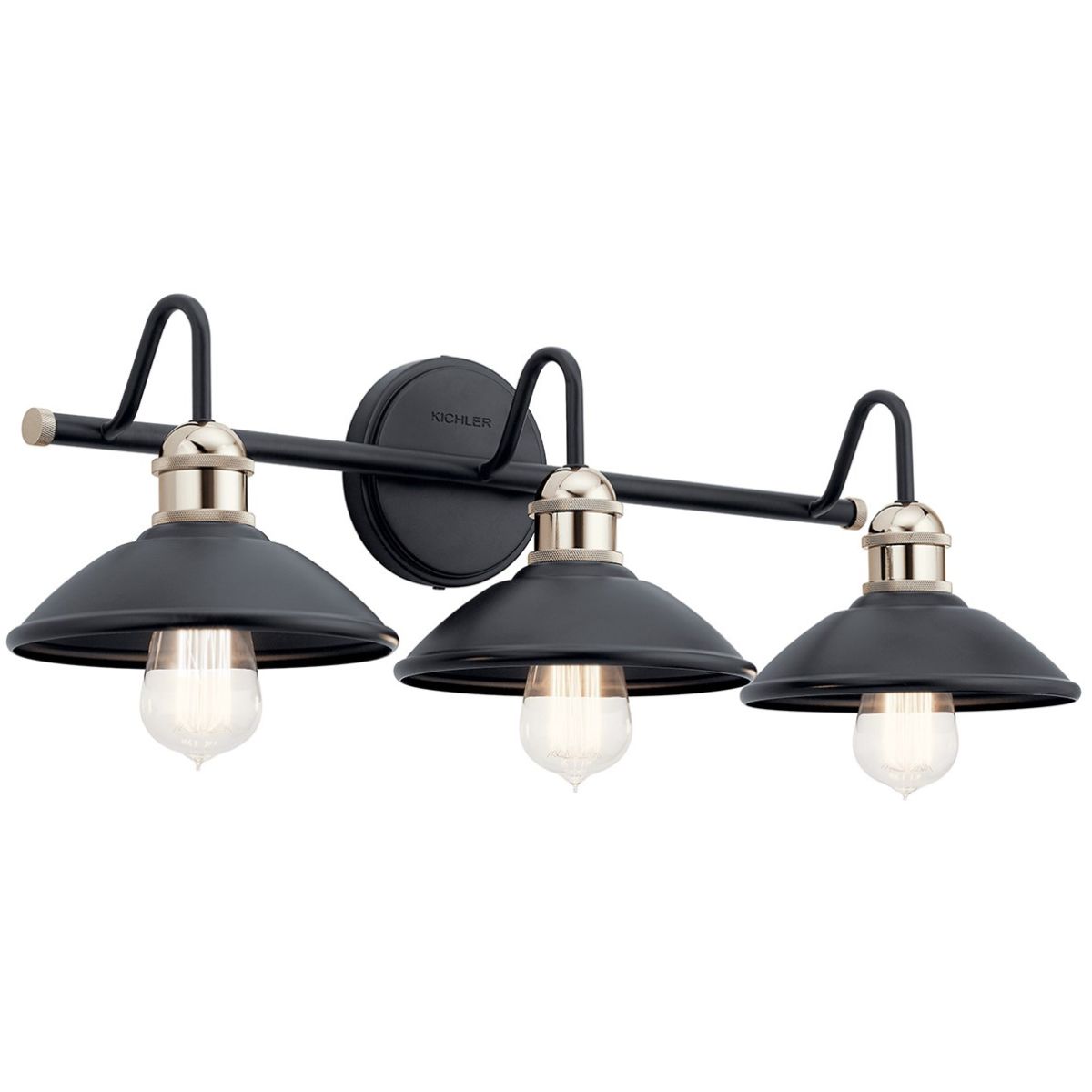 Clyde 26 in 3 Lights Vanity Light Black finish - Bees Lighting