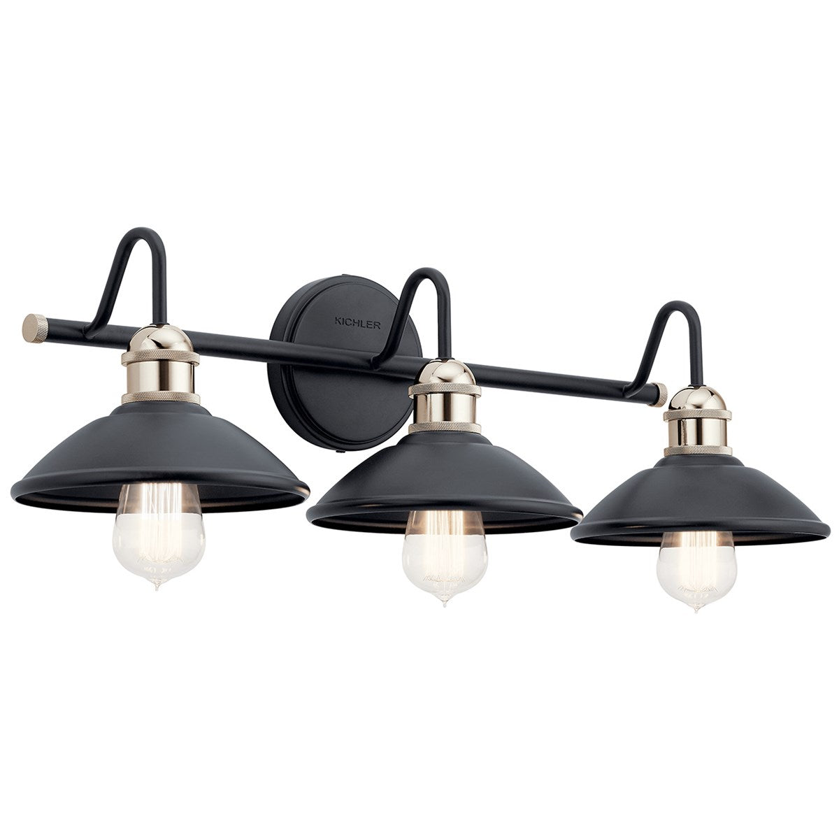 Clyde 26 in 3 Lights Vanity Light Black finish - Bees Lighting