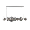 Atomo 56 in. LED Chandelier chrome Finish with Smoked Glass - Bees Lighting