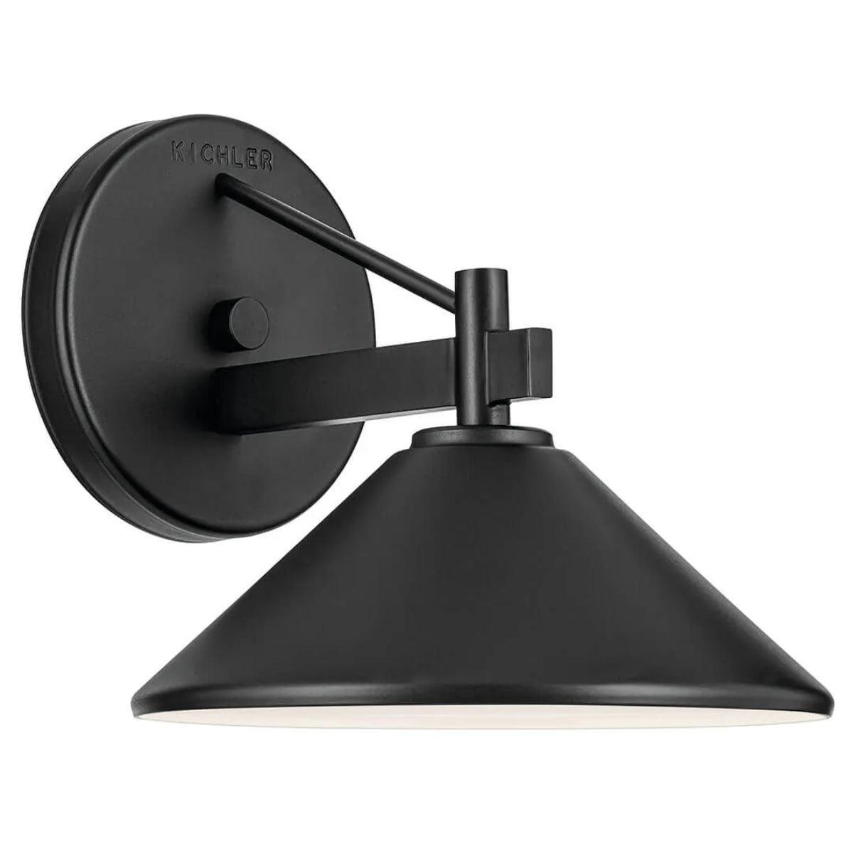 Ripley 8 In 1-Light Outdoor Wall Light Dark Sky Compliant, Black Finish - Bees Lighting