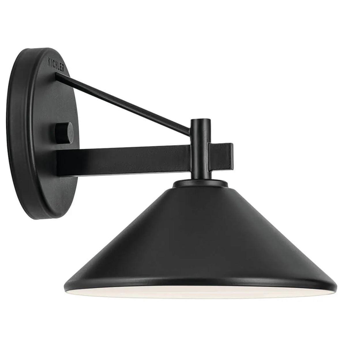 Ripley 8 In 1-Light Outdoor Wall Light Dark Sky Compliant, Black Finish - Bees Lighting