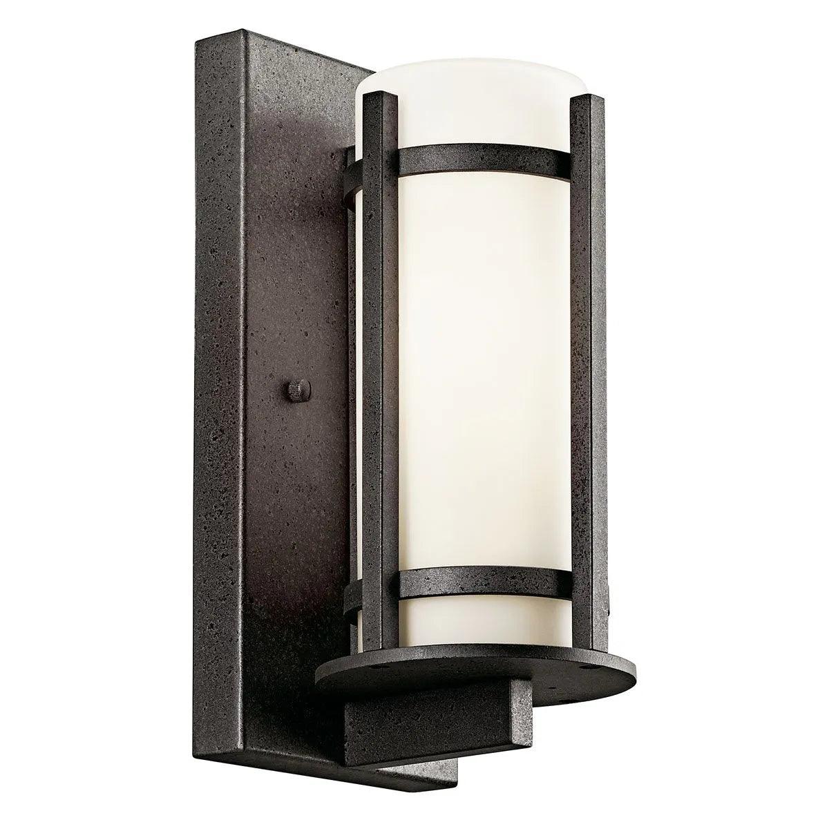 Camden 11 In 1-Light Outdoor Wall Light With Satin Etched Opal Glass, Bronze Finish - Bees Lighting