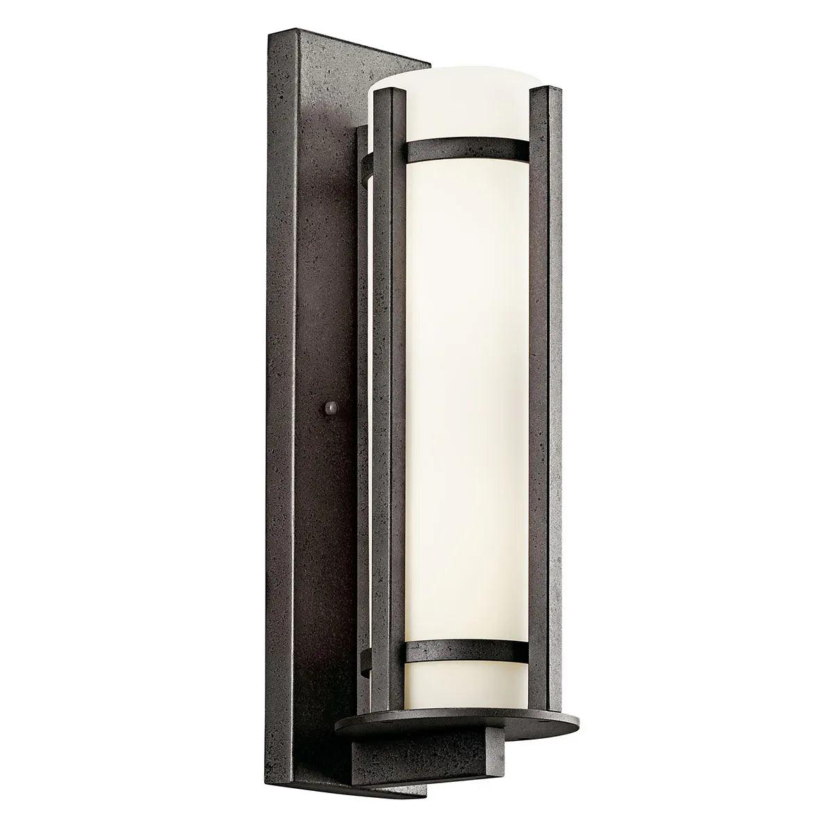 Camden 26 In 3-Lights Outdoor Wall Light With Satin Etched Opal Glass, Bronze Finish - Bees Lighting