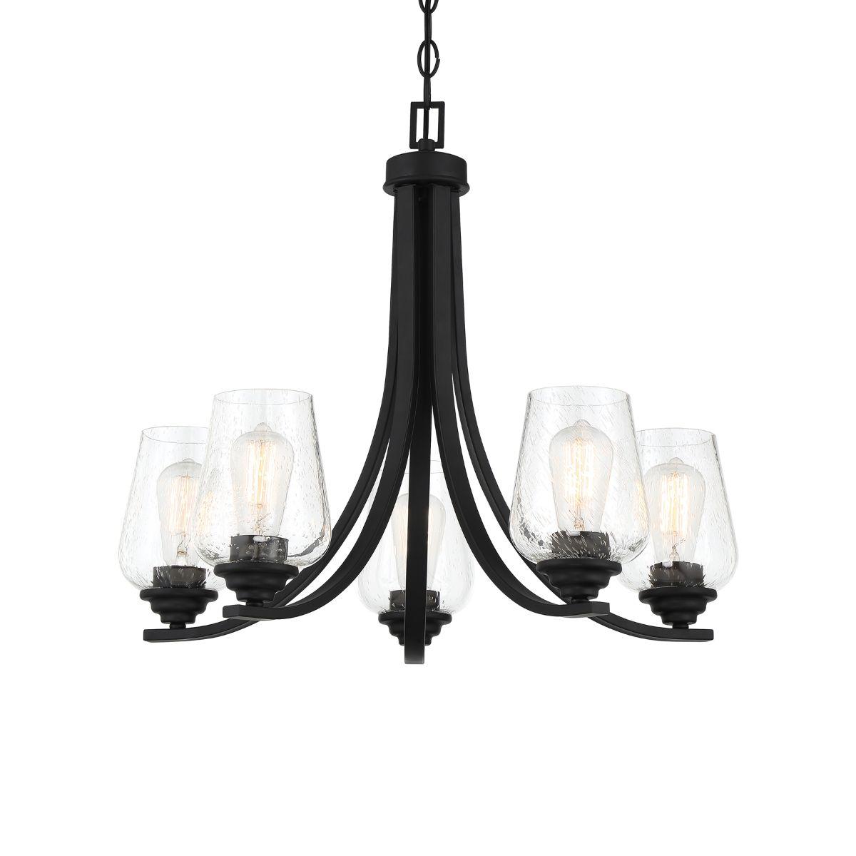 Shyloh 23 in. 5 Lights Chandelier Black finish - Bees Lighting