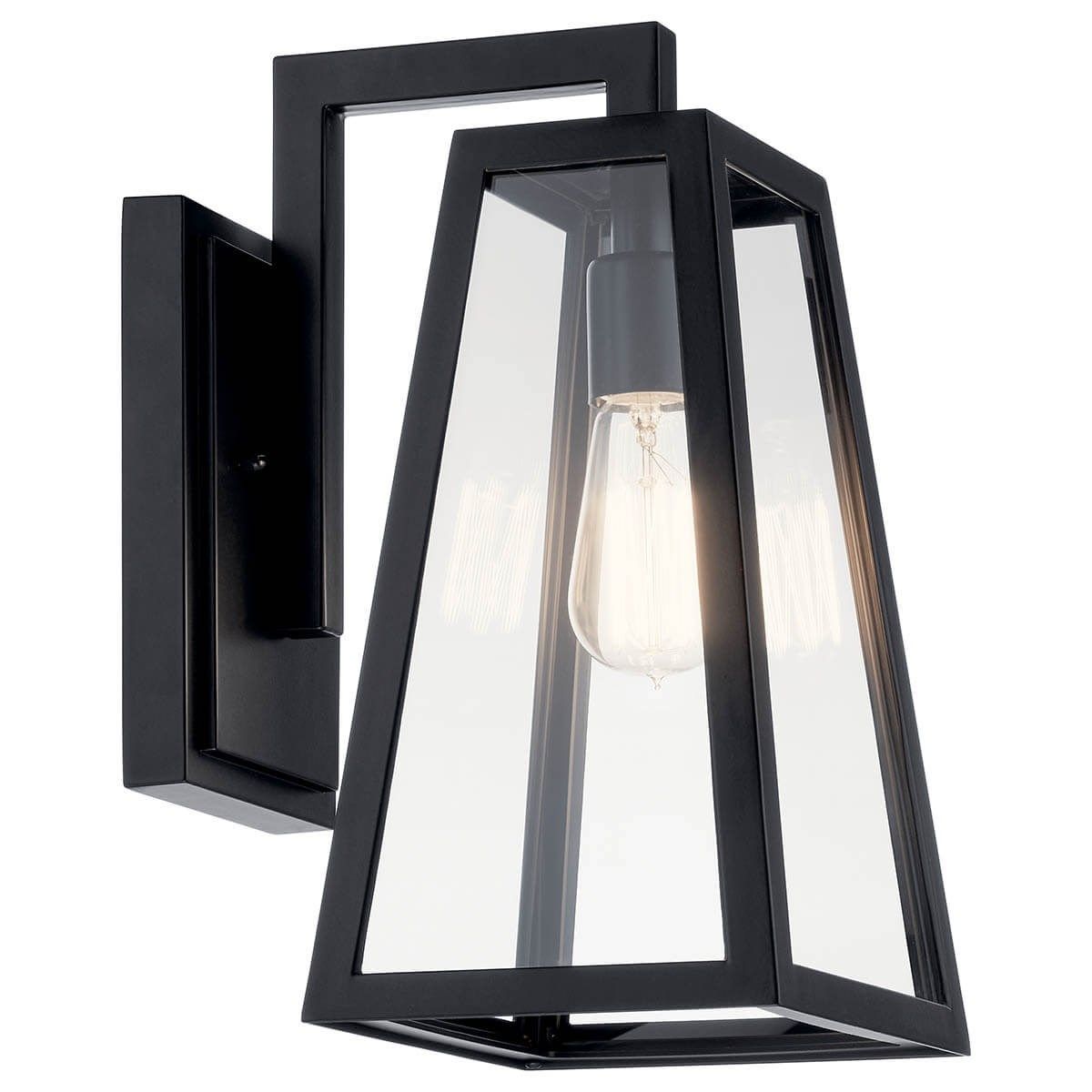 Delison 14 in. Outdoor Wall Sconce Black Finish - Bees Lighting