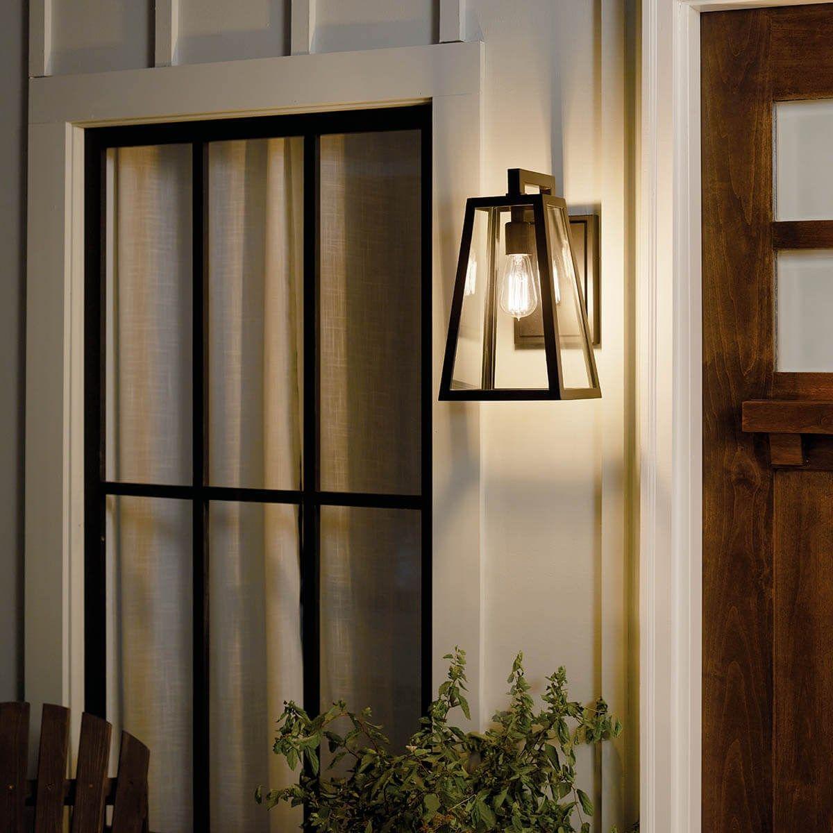 Delison 14 in. Outdoor Wall Sconce Black Finish - Bees Lighting