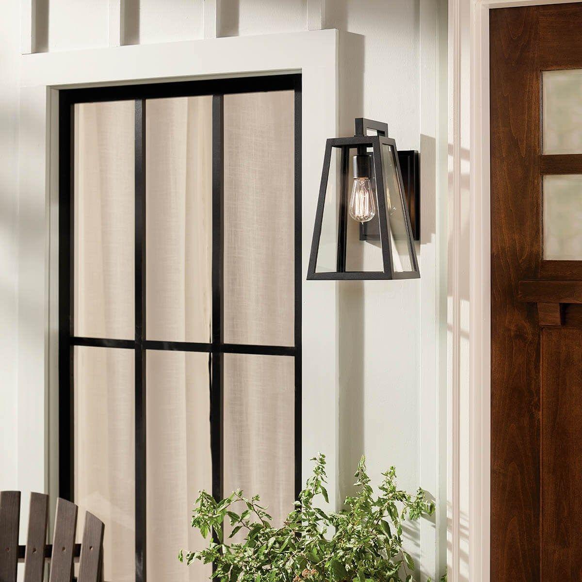 Delison 14 in. Outdoor Wall Sconce Black Finish - Bees Lighting