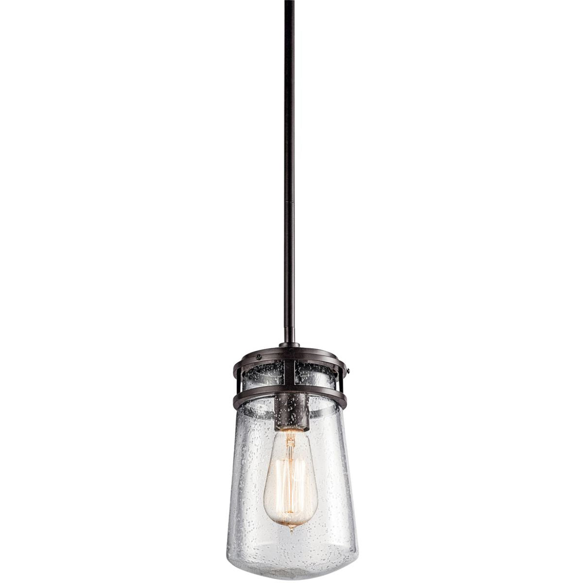 Lyndon 11.75 in. Outdoor Pendant Light Bronze Finish