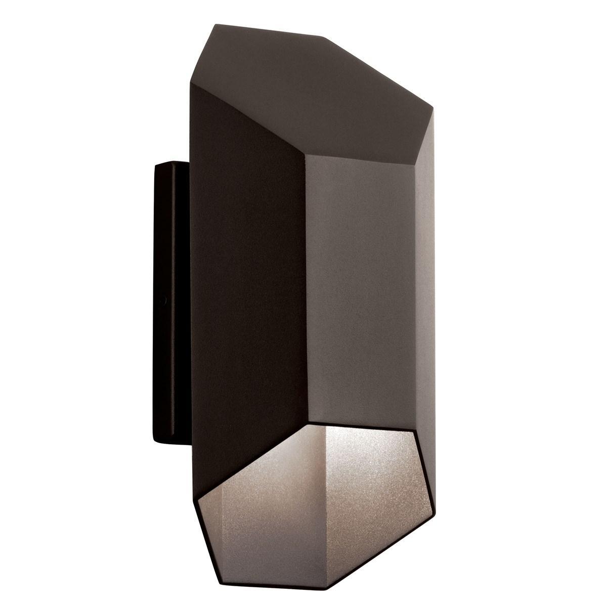 Estella 12 in. LED Outdoor Wall Sconce 720 Lumens 3000K Bronze Finish - Bees Lighting