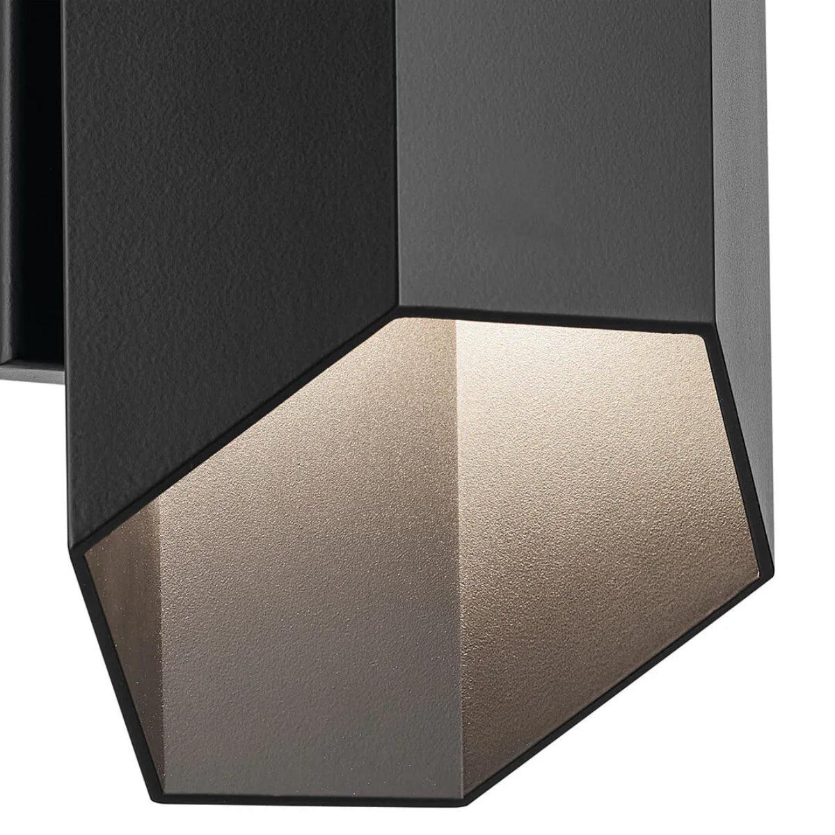 Estella 12 In 1-Light LED Outdoor Wall Light Dark Sky Compliant, Black Finish - Bees Lighting