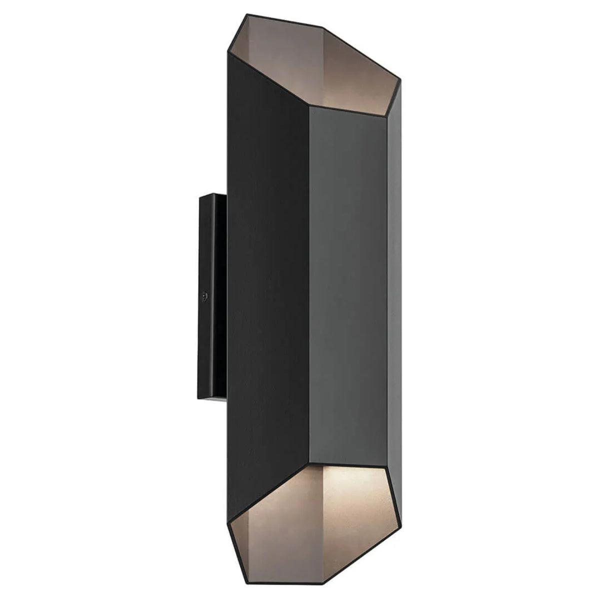 Estella 17 In 2-Lights LED Outdoor Wall Light Dark Sky Compliant, Black Finish - Bees Lighting