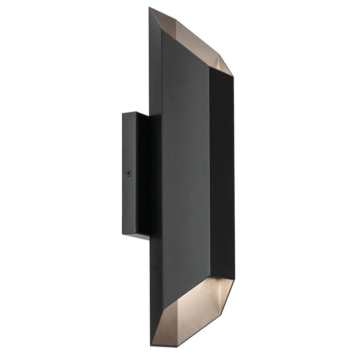 Estella 17 In 2-Lights LED Outdoor Wall Light Dark Sky Compliant, Black Finish - Bees Lighting