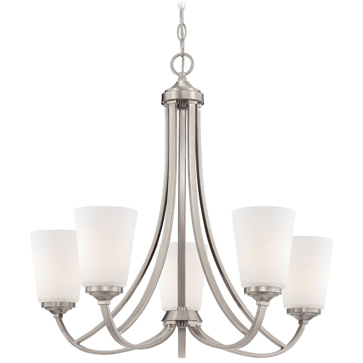 Overland Park 26 in. 5 Lights Chandelier Brushed Nickel finish - Bees Lighting