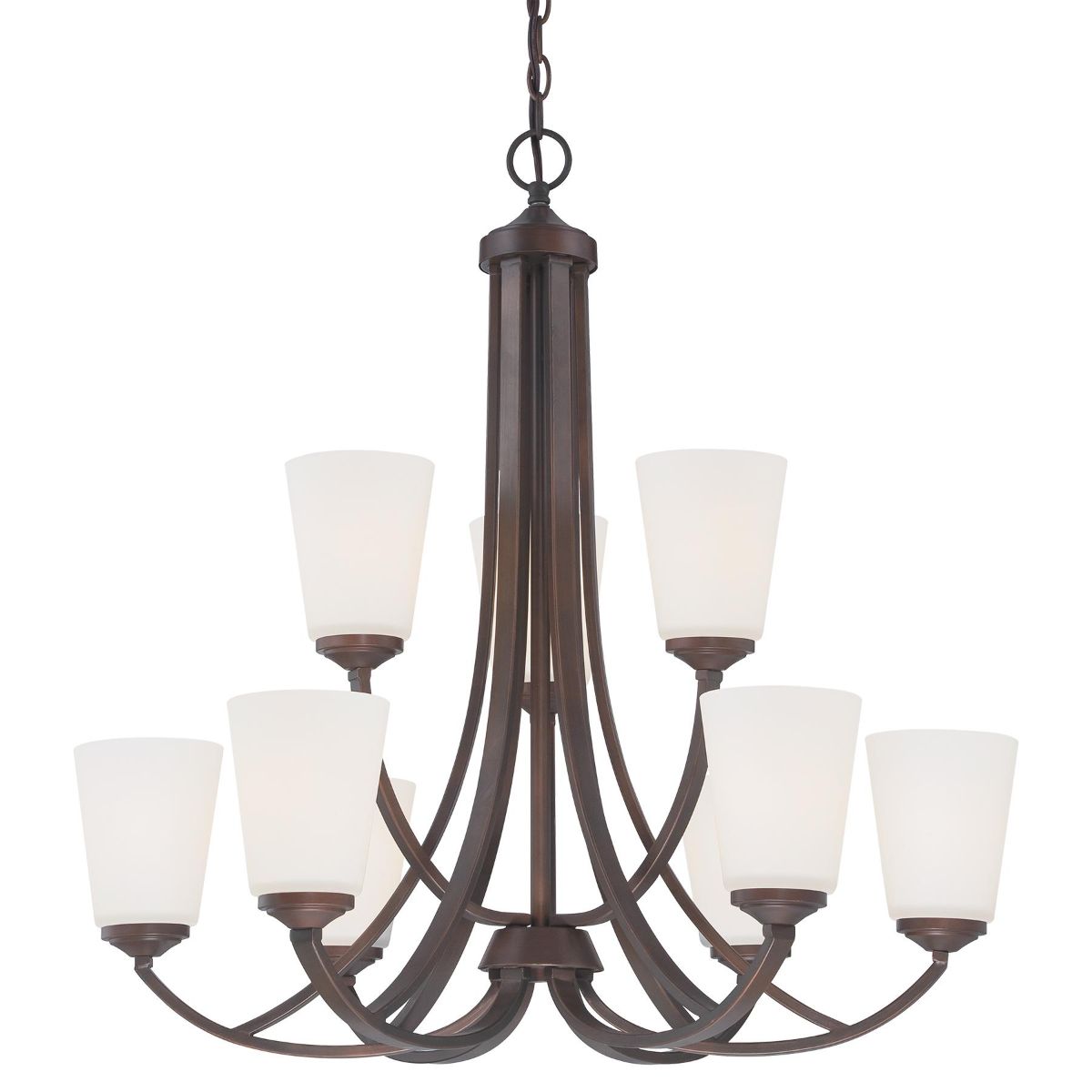 Overland Park 30 in. 9 Lights Chandelier Bronze finish - Bees Lighting