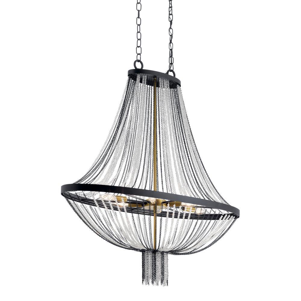 Alexia 36 In. 6 Lights Chandelier Black Finish - Bees Lighting