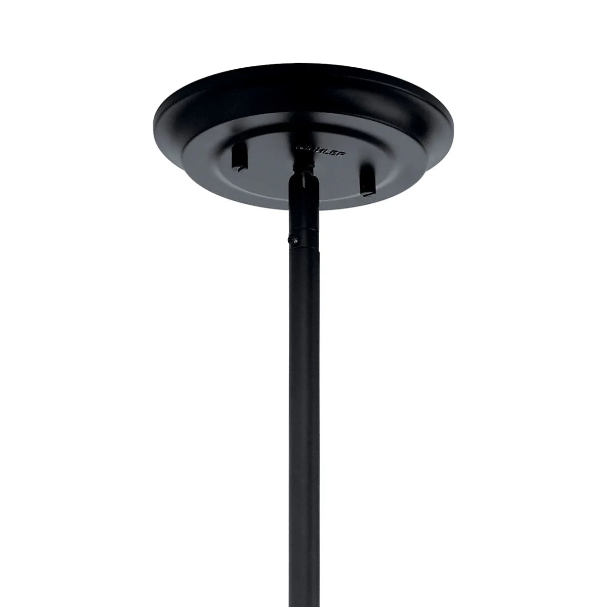 Elias 22" 1-Light Convertible Pendant Light with Metal Dome Shade, Black Finish - Bees Lighting