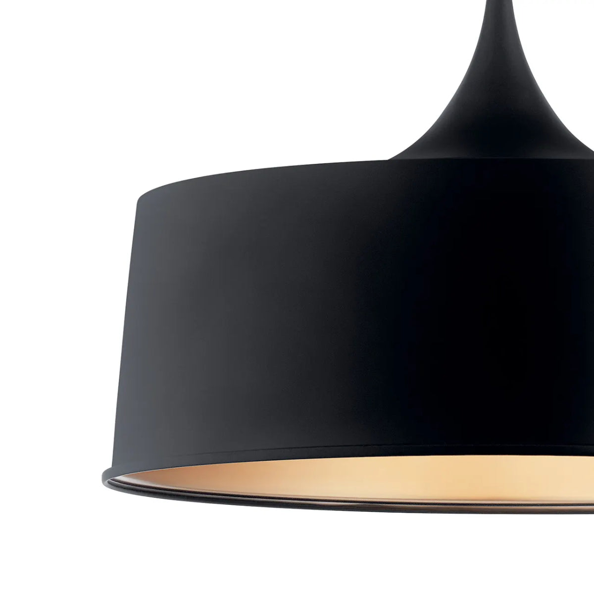 Elias 24" 1-Light Convertible Pendant Light with Metal Dome Shade, Black Finish - Bees Lighting