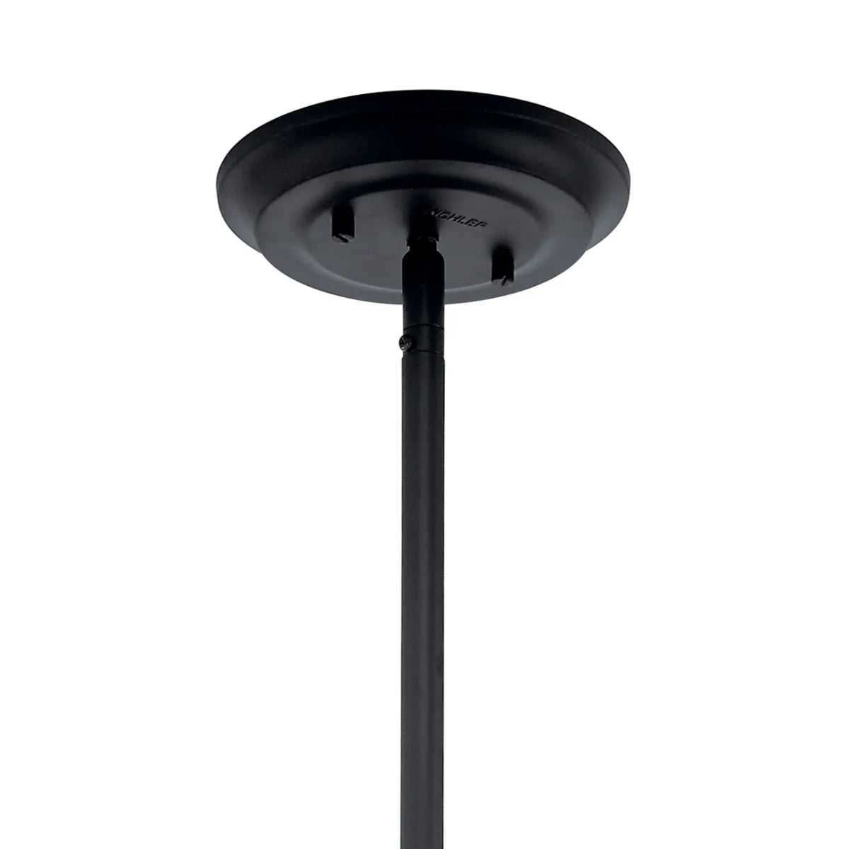 Elias 24" 1-Light Convertible Pendant Light with Metal Dome Shade, Black Finish - Bees Lighting