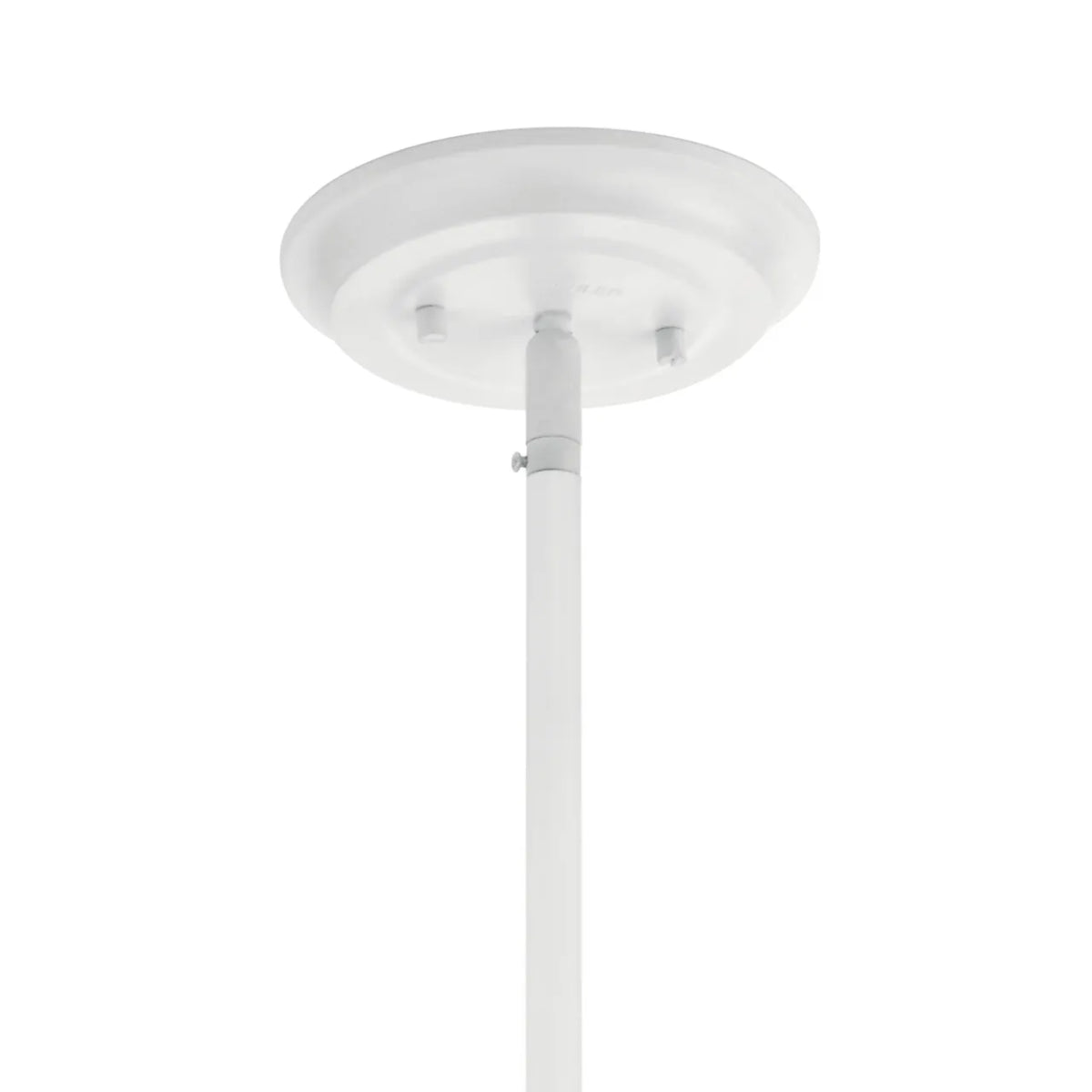 Elias 24" 1-Light Convertible Pendant Light with Metal Dome Shade, White Finish - Bees Lighting