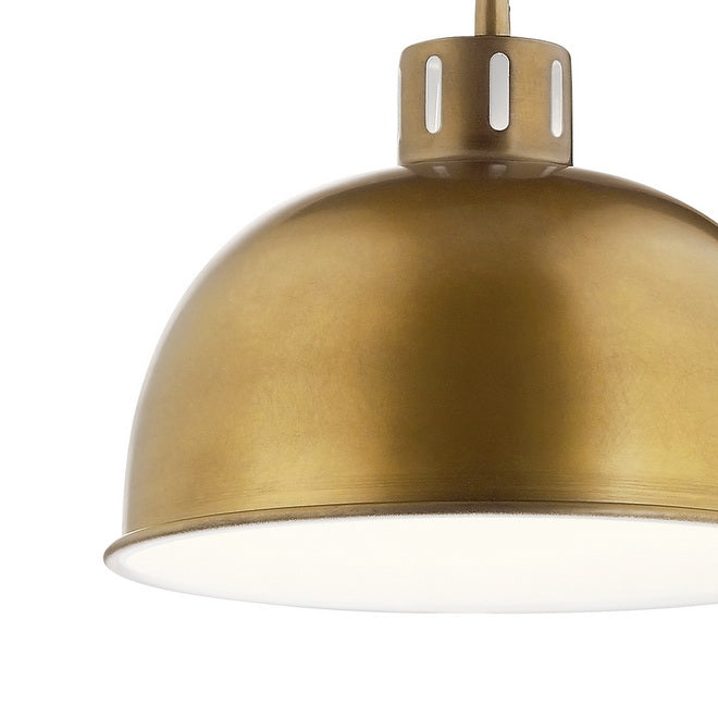 Zailey 12 in. Pendant Light Natural Brass Finish - Bees Lighting