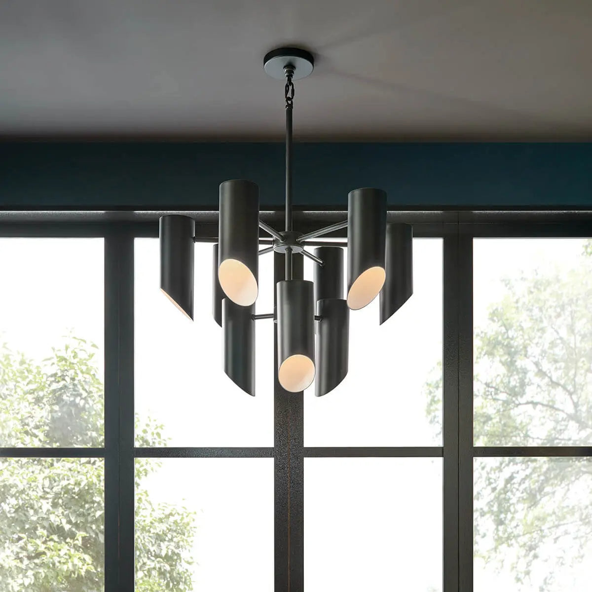 Trentino 26" 9-Light Chandelier, Black Finish - Bees Lighting