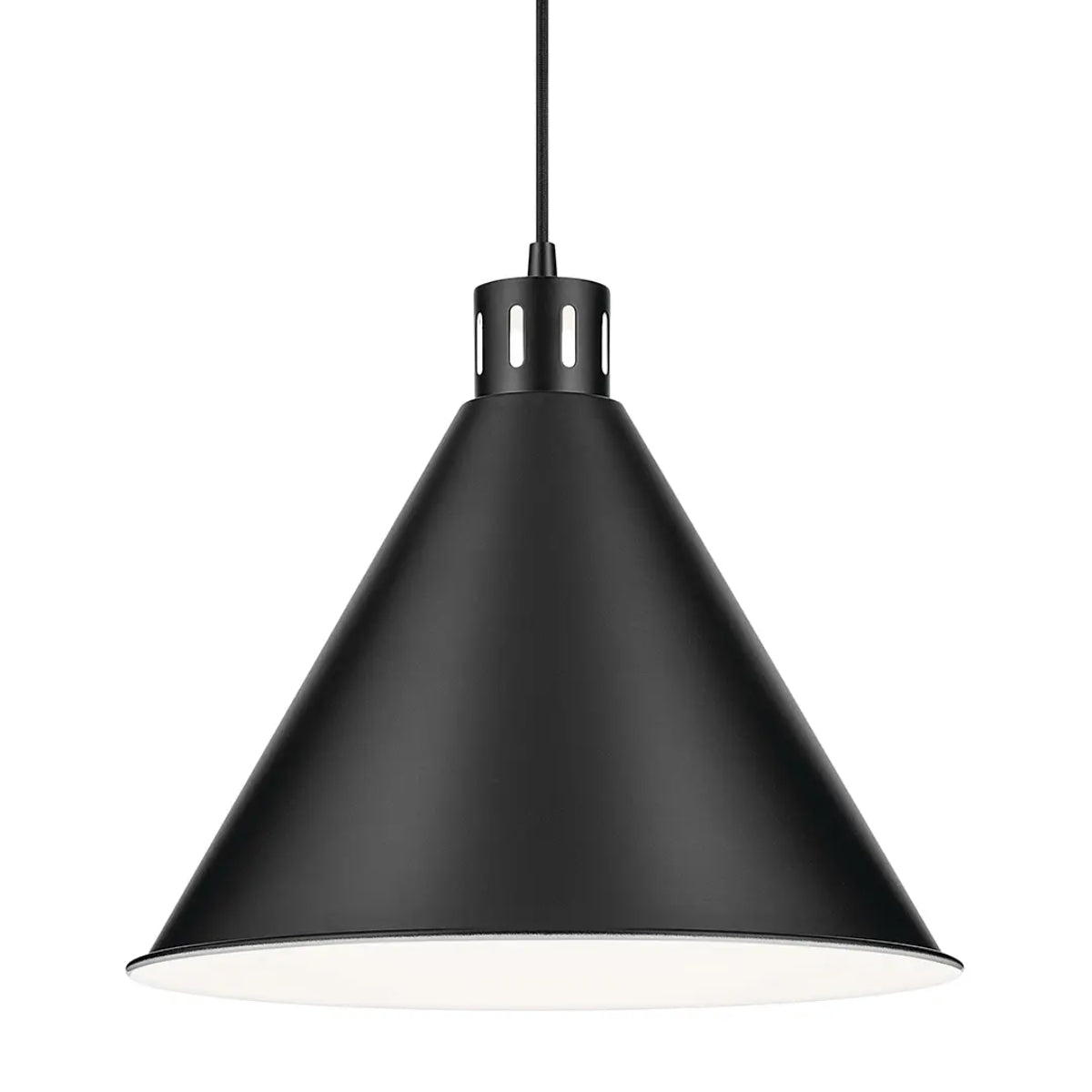 Zailey 16" 1-Light Pendant Light, Black Finish - Bees Lighting