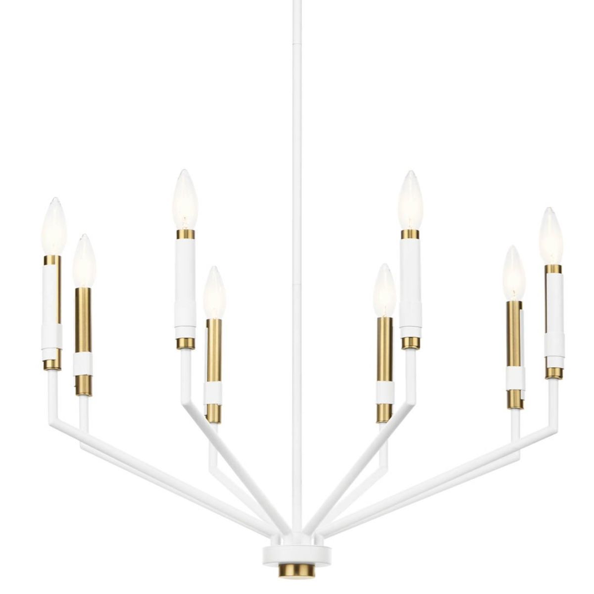 Armand 26 in. 8 Lights Chandelier White finish