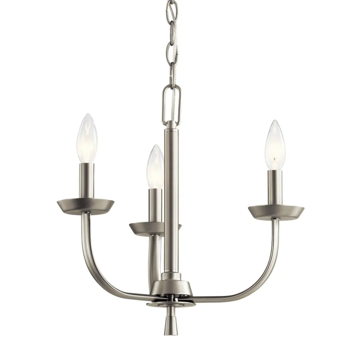 Kennewick 16" 3-Light Chandelier, Brushed Nickel Finish