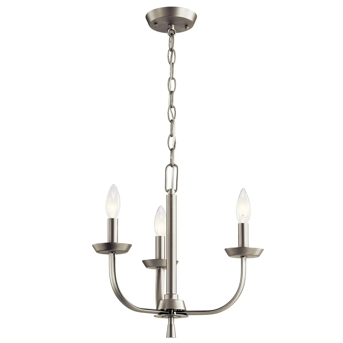 Kennewick 16" 3-Light Chandelier, Brushed Nickel Finish