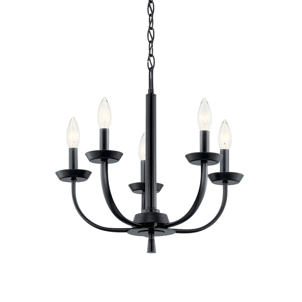 Kennewick 18" 5-Light Chandelier, Black Finish