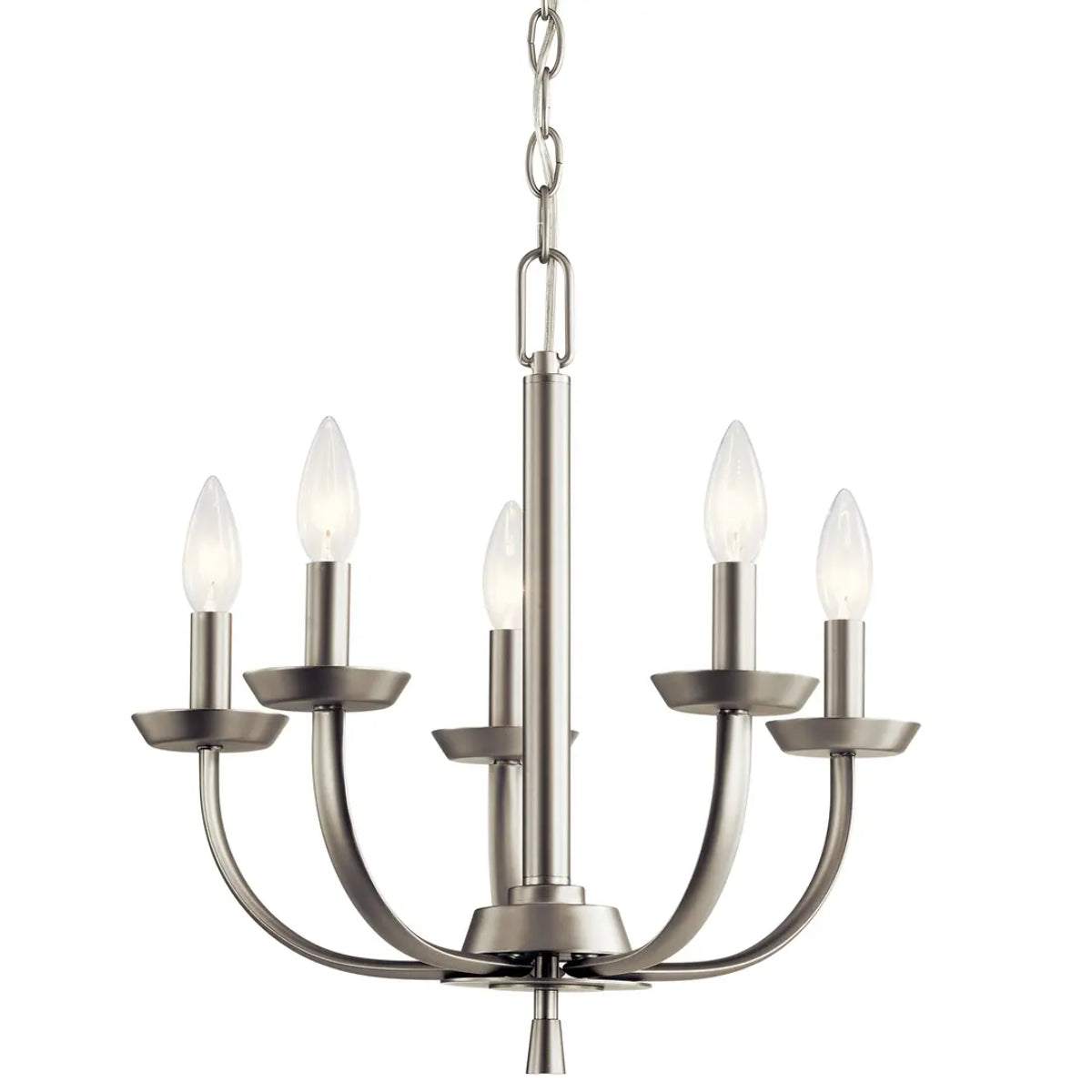 Kennewick 18" 5-Light Chandelier, Brushed Nickel Finish