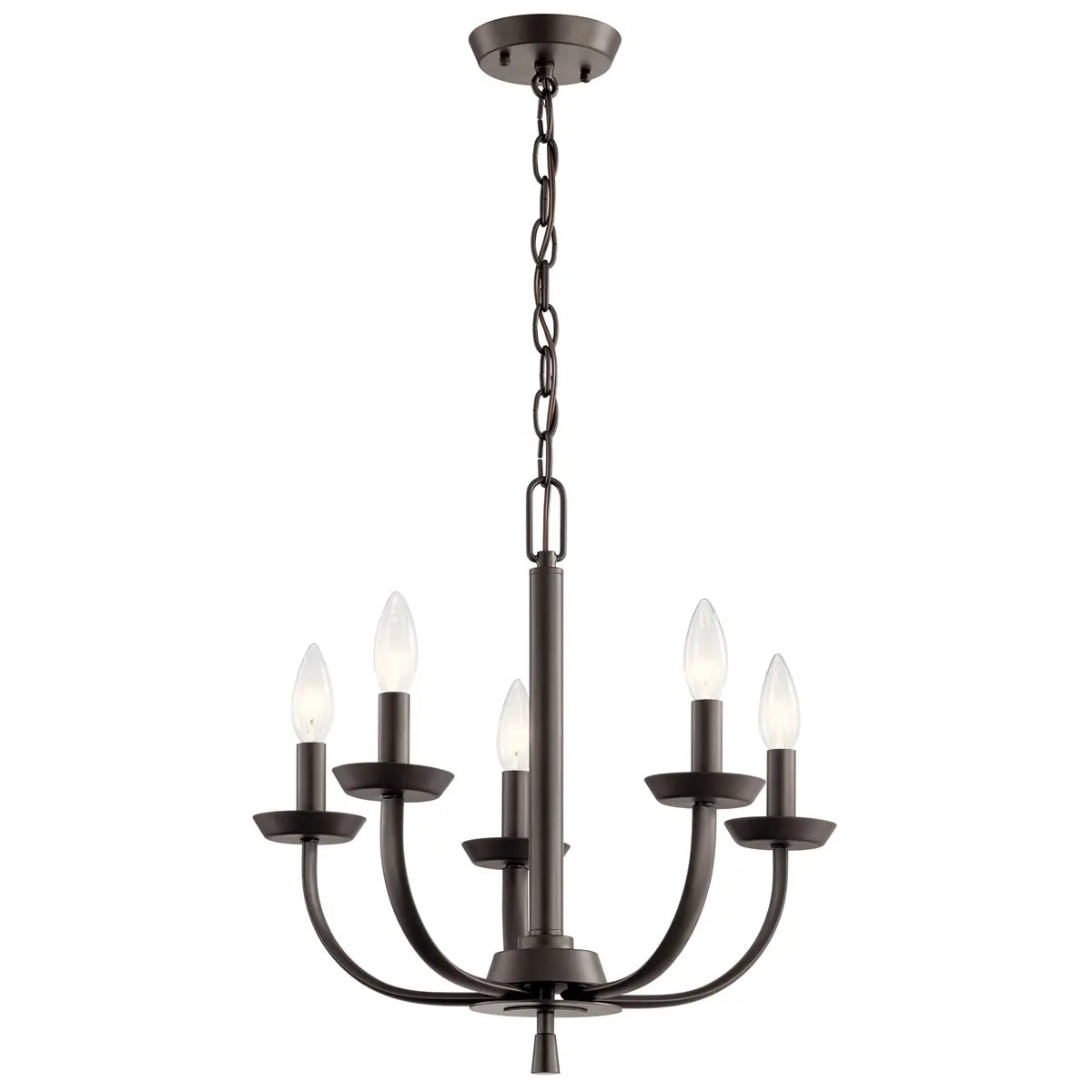 Kennewick 18" 5-Light Chandelier, Olde Bronze Finish