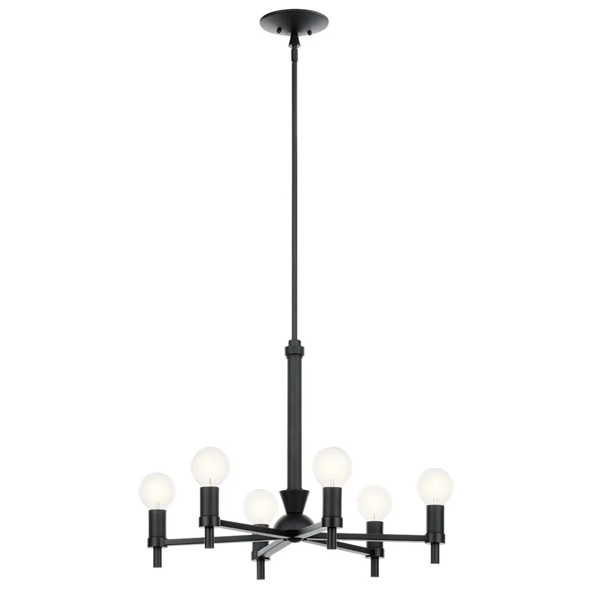 Torvee 25" 6-Light Chandelier, Black Finish - Bees Lighting