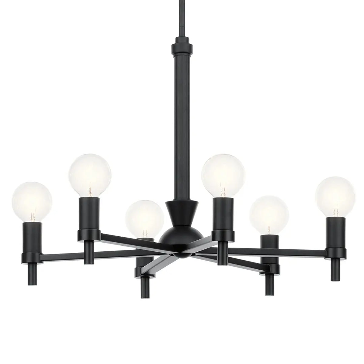 Torvee 25" 6-Light Chandelier, Black Finish - Bees Lighting