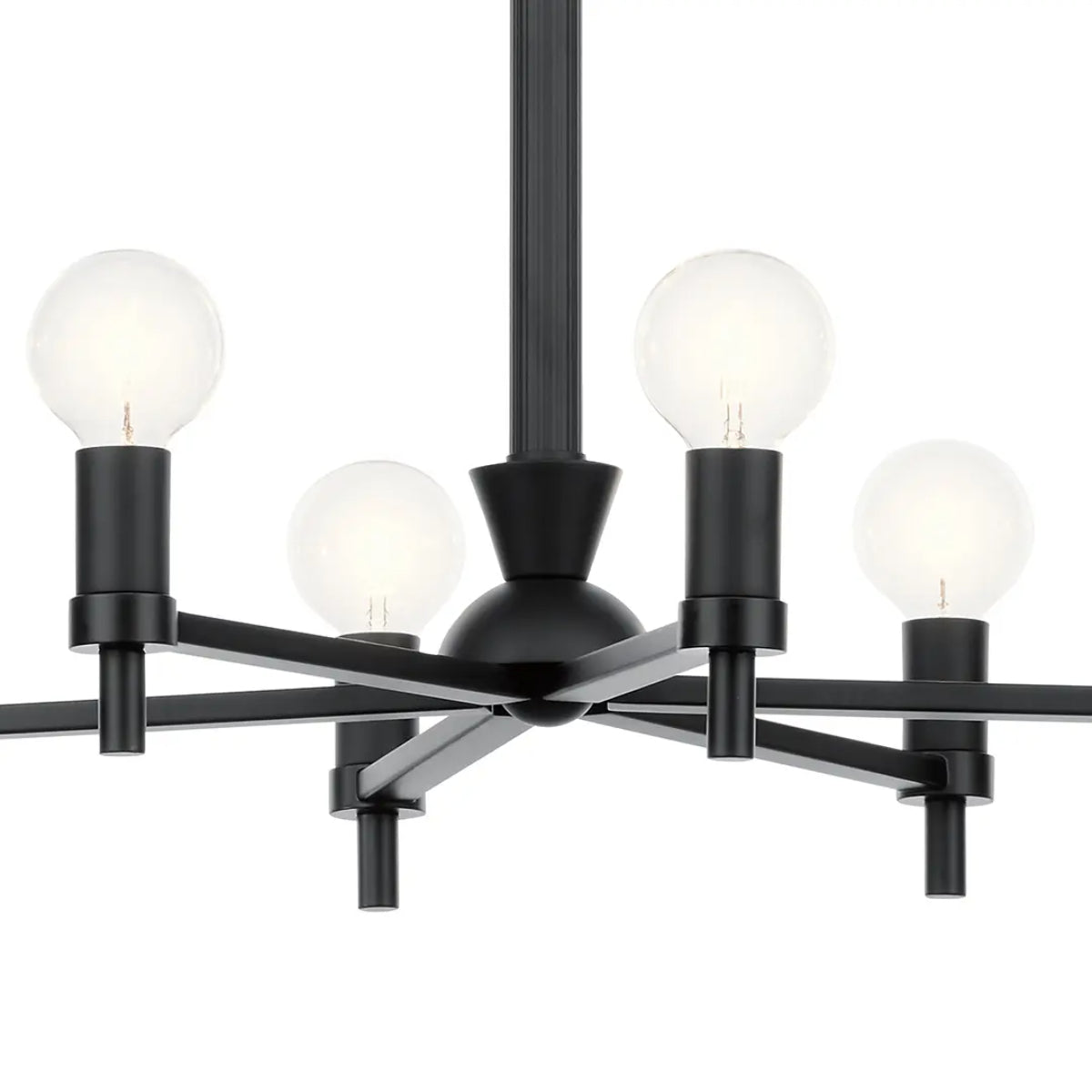 Torvee 25" 6-Light Chandelier, Black Finish - Bees Lighting