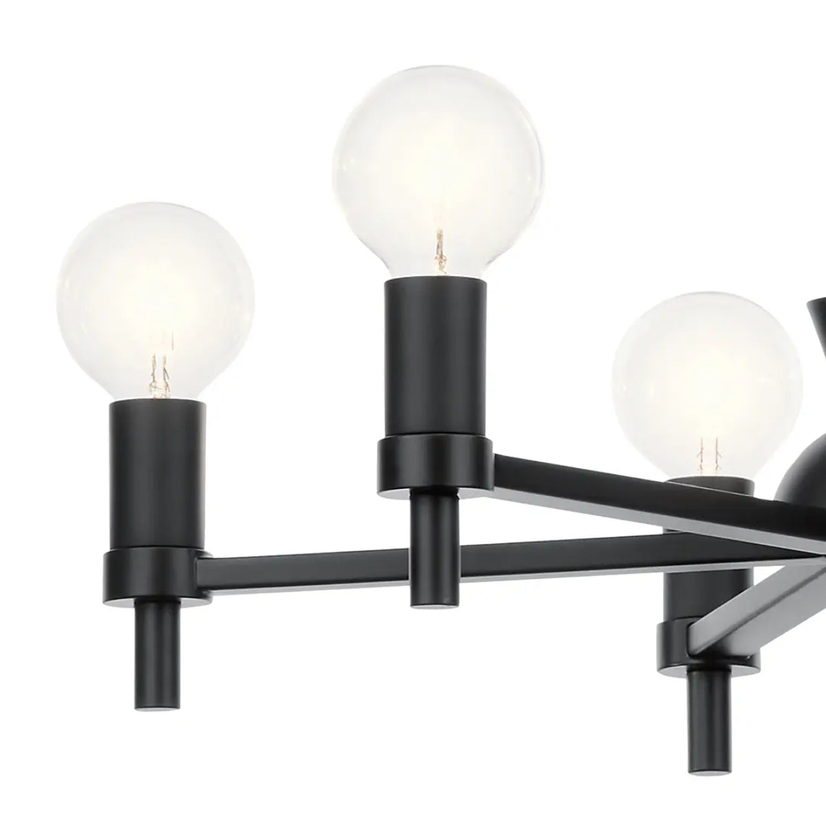 Torvee 25" 6-Light Chandelier, Black Finish - Bees Lighting