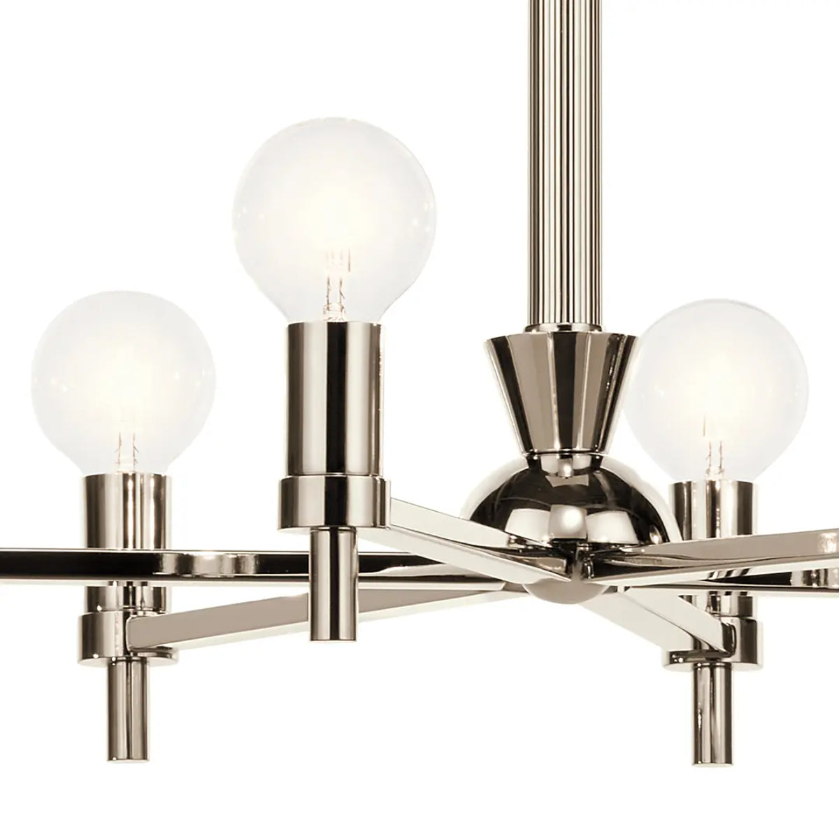 Torvee 25" 6-Light Chandelier, Polished Nickel Finish - Bees Lighting