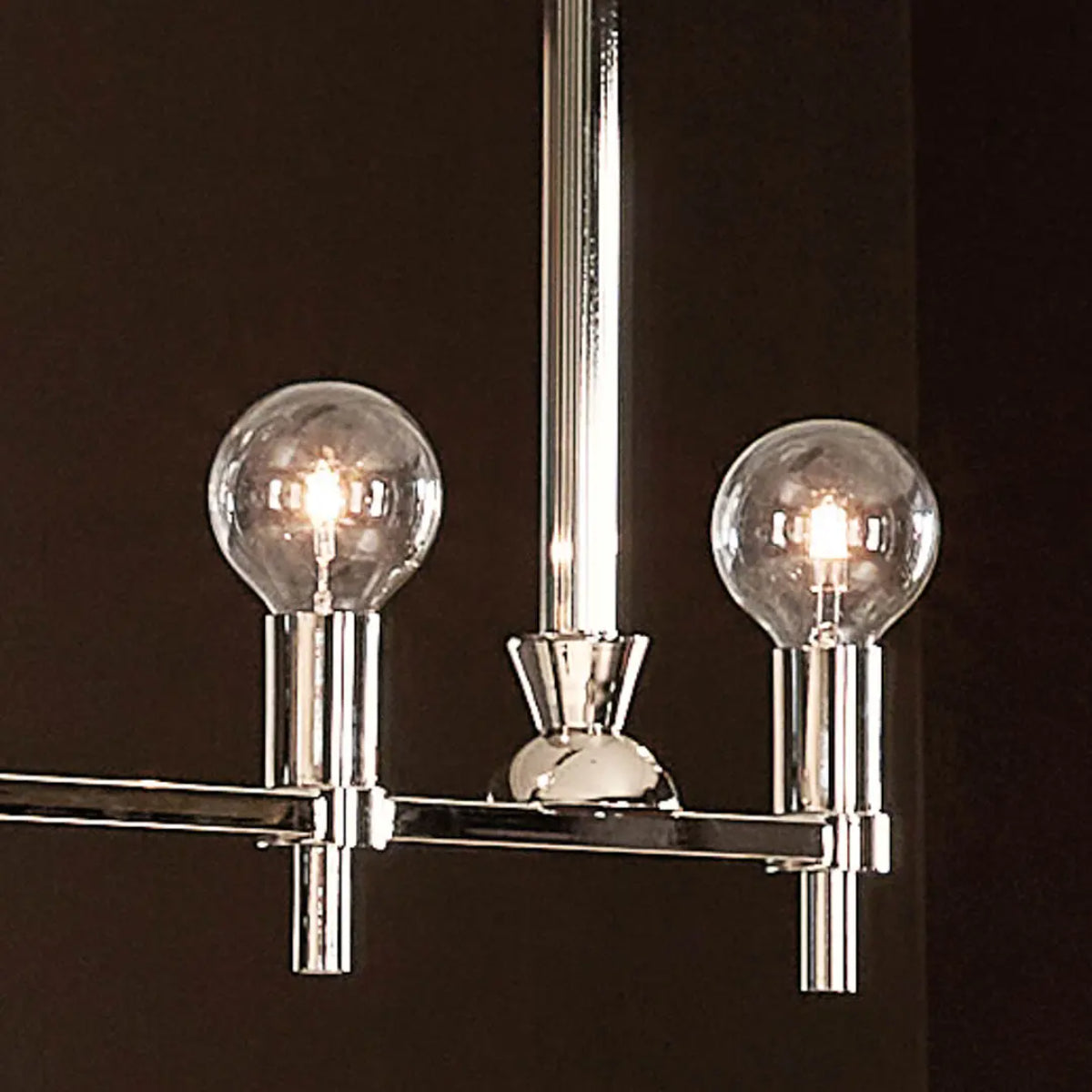 Torvee 41" 5-Light Linear Chandelier, Polished Nickel Finish - Bees Lighting